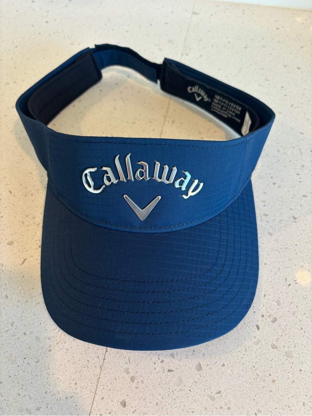 Callaway Navy Blue Golf Visor with Silver Logo